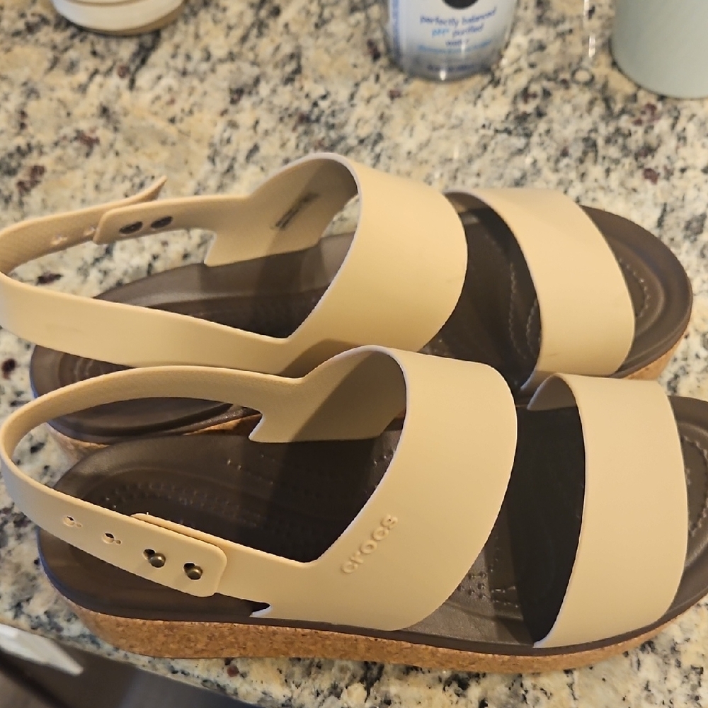 Chic Beige Sandals Crocs